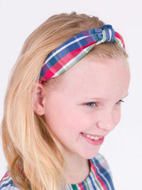 Prep School Plaid Knotted Headband