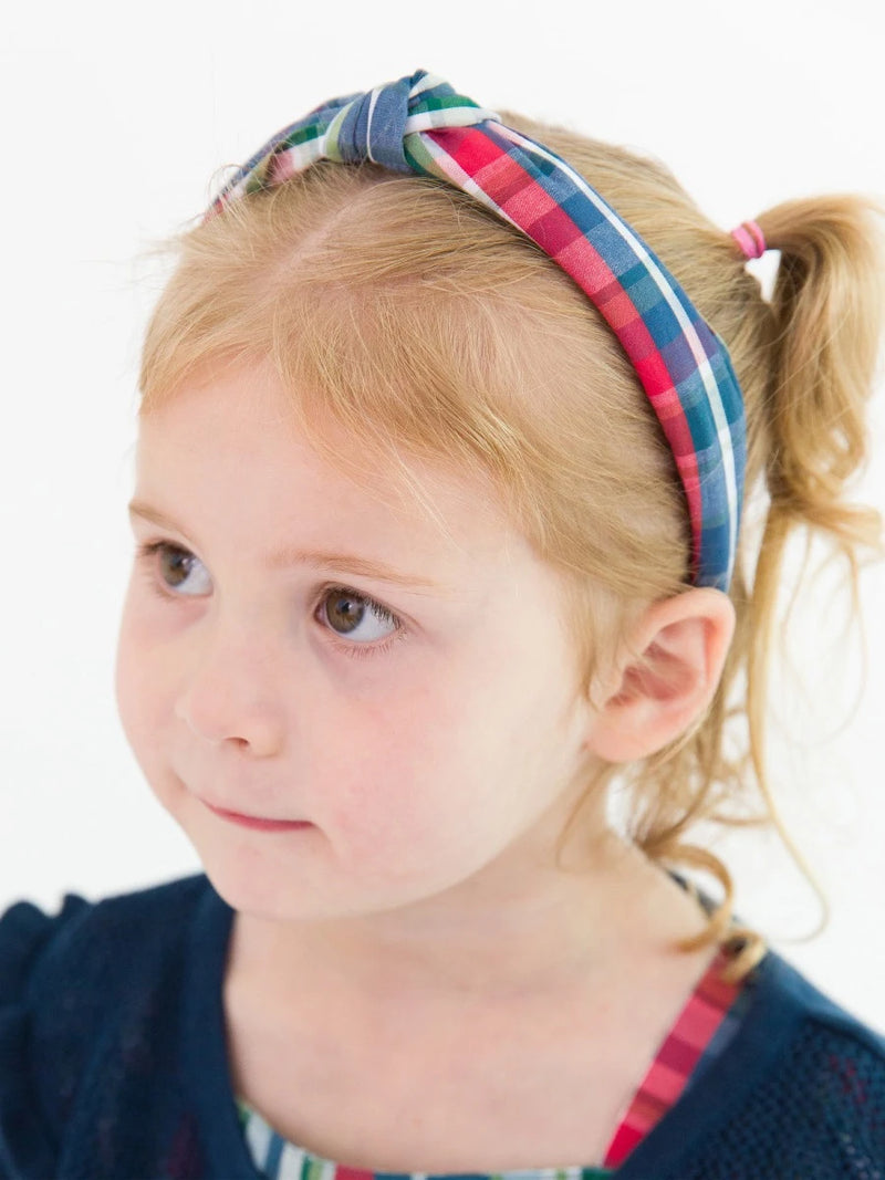 Prep School Plaid Knotted Headband