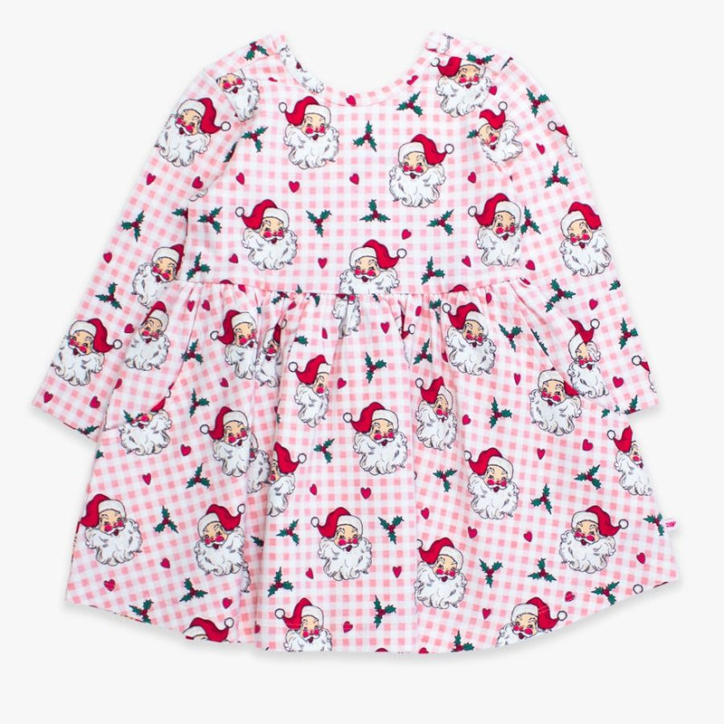 Pink Dear Santa Knit Long Sleeve Twirl Dress