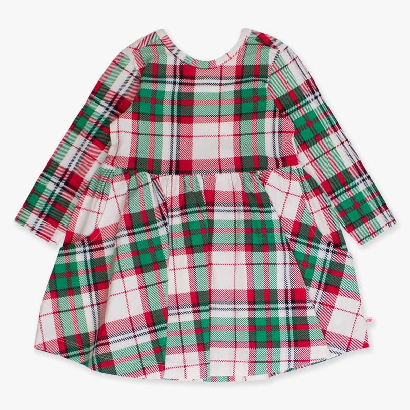 Dashing Dreams Plaid Knit Long Sleeve Twirl Dress