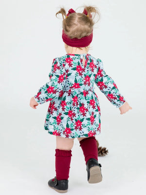 Season's Greetings Knit Long Sleeve Skirted Romper