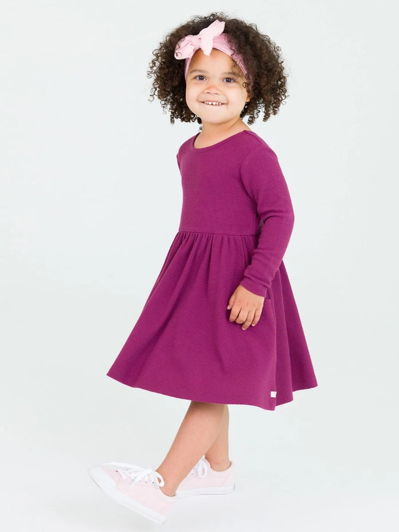 Eggplant Twirl Dress & Legging Set