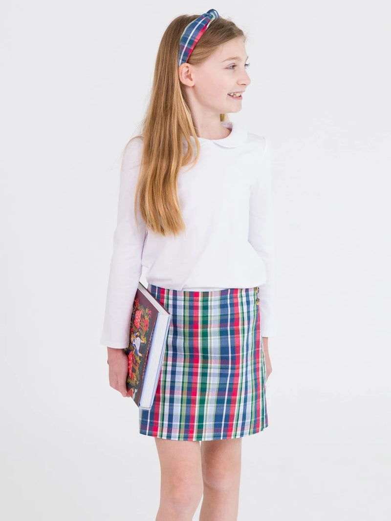 Prep School Plaid Wrap Skort