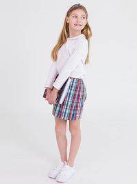 Prep School Plaid Wrap Skort