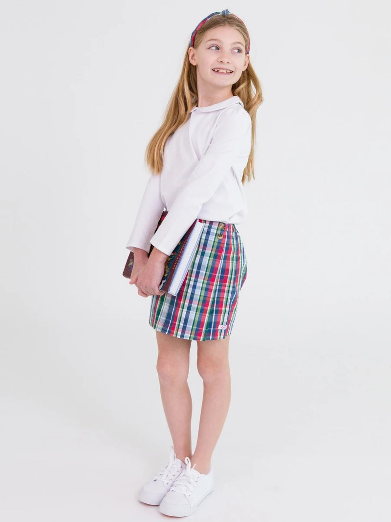 Prep School Plaid Wrap Skort