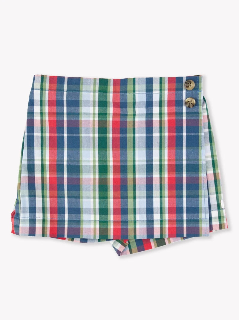 Prep School Plaid Wrap Skort