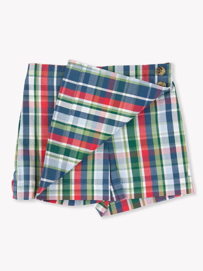 Prep School Plaid Wrap Skort