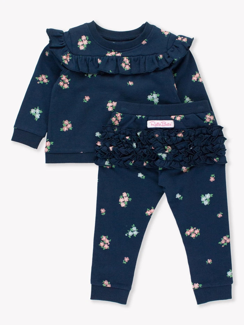 Ready to Bloom Ruffle Long Sleeve Jogger Set