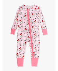 Dear Santa Christmas Ruffle Pink - Convertible PJ One-Piece