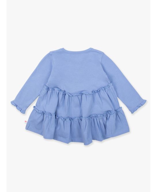 Periwinkle Blue Knit Ruffle Tiered Tunic