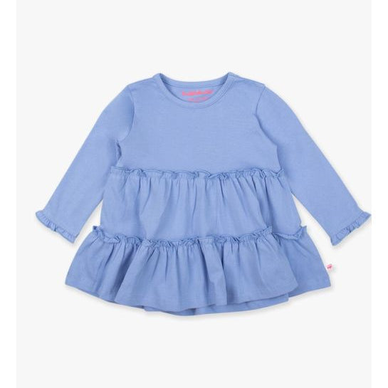 Periwinkle Blue Knit Ruffle Tiered Tunic