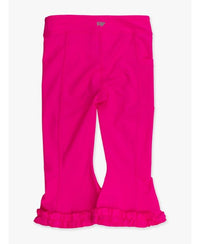 Neon Magenta Active Flared Ruffle Hem Pants