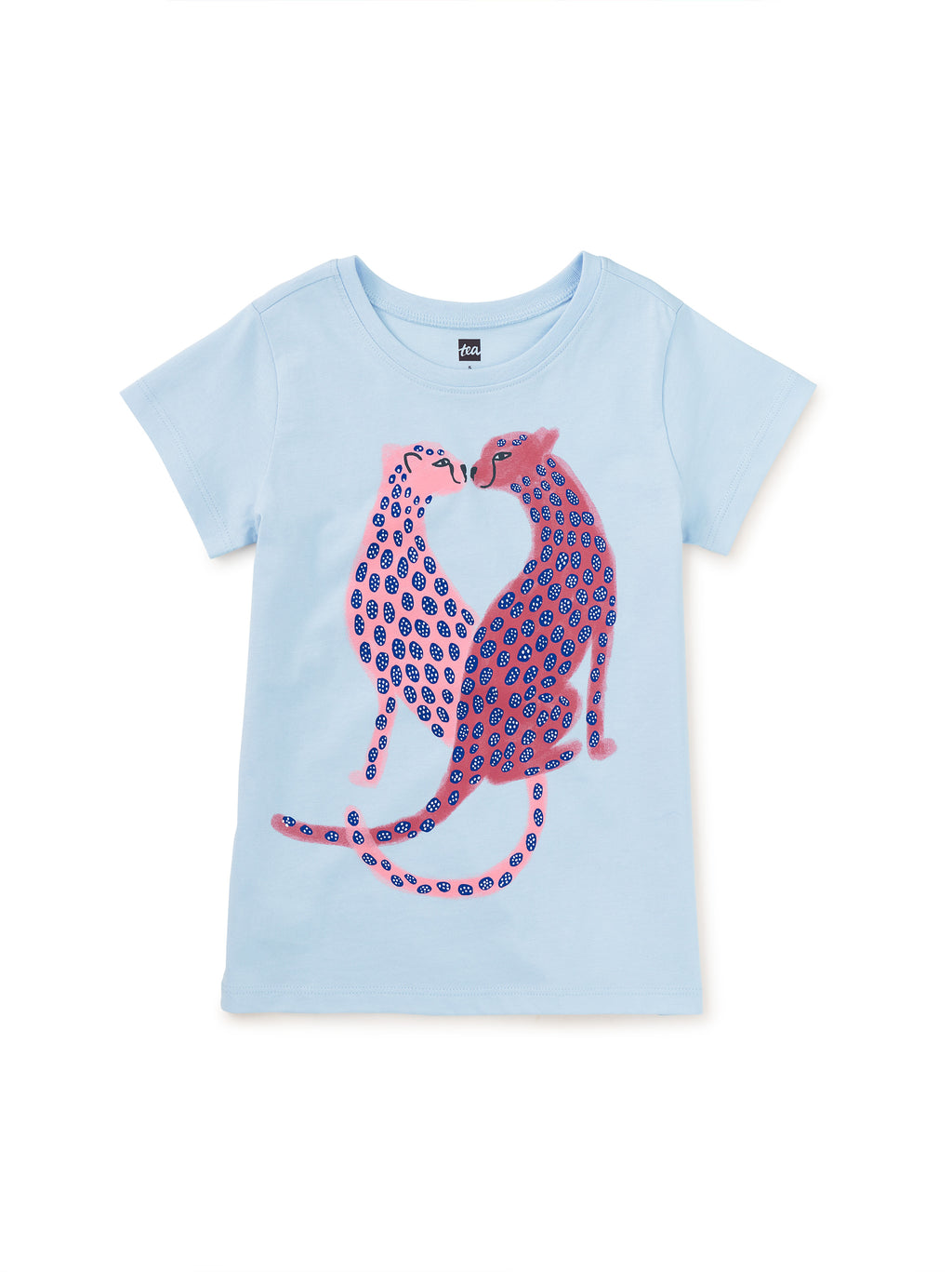 Kissing Cheetahs Graphic Tee - Vista Blue