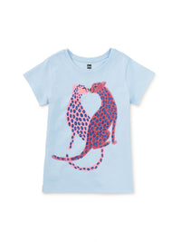 Kissing Cheetahs Graphic Tee / Vista Blue