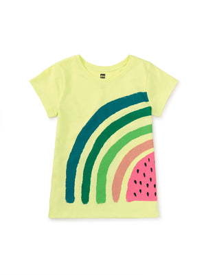 Rainbow Watermelon Graphic Tee - Kiwi - Double Sided