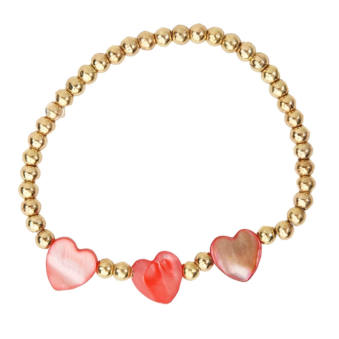 Triple Heart Bracelet - Red