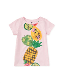 Stacked Fruit Graphic Tee - Pink Lady