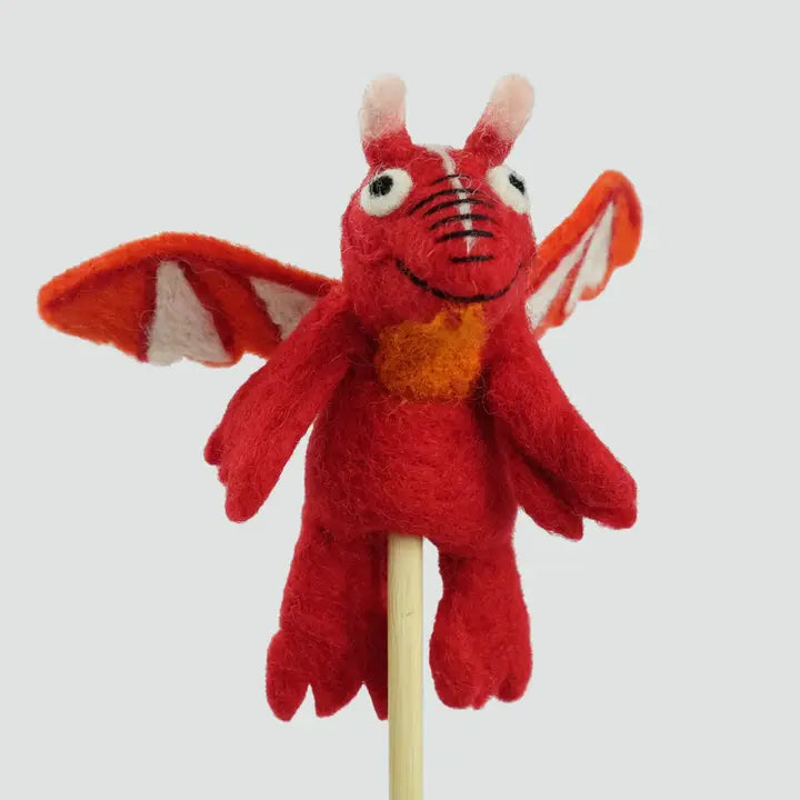 Felt Finger Puppets - Dragon