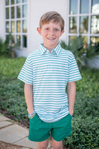 Emerald Stripe Polo