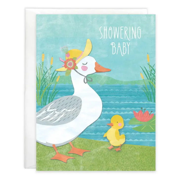 Greeting Card - Showering Baby