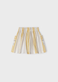 Honey Flutter Shirt & Stripe Skirt Set