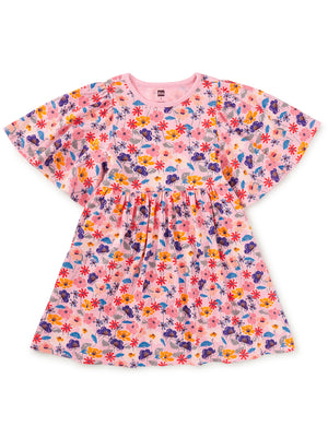 Butterfly Sleeve Dress - French Tossed Floral