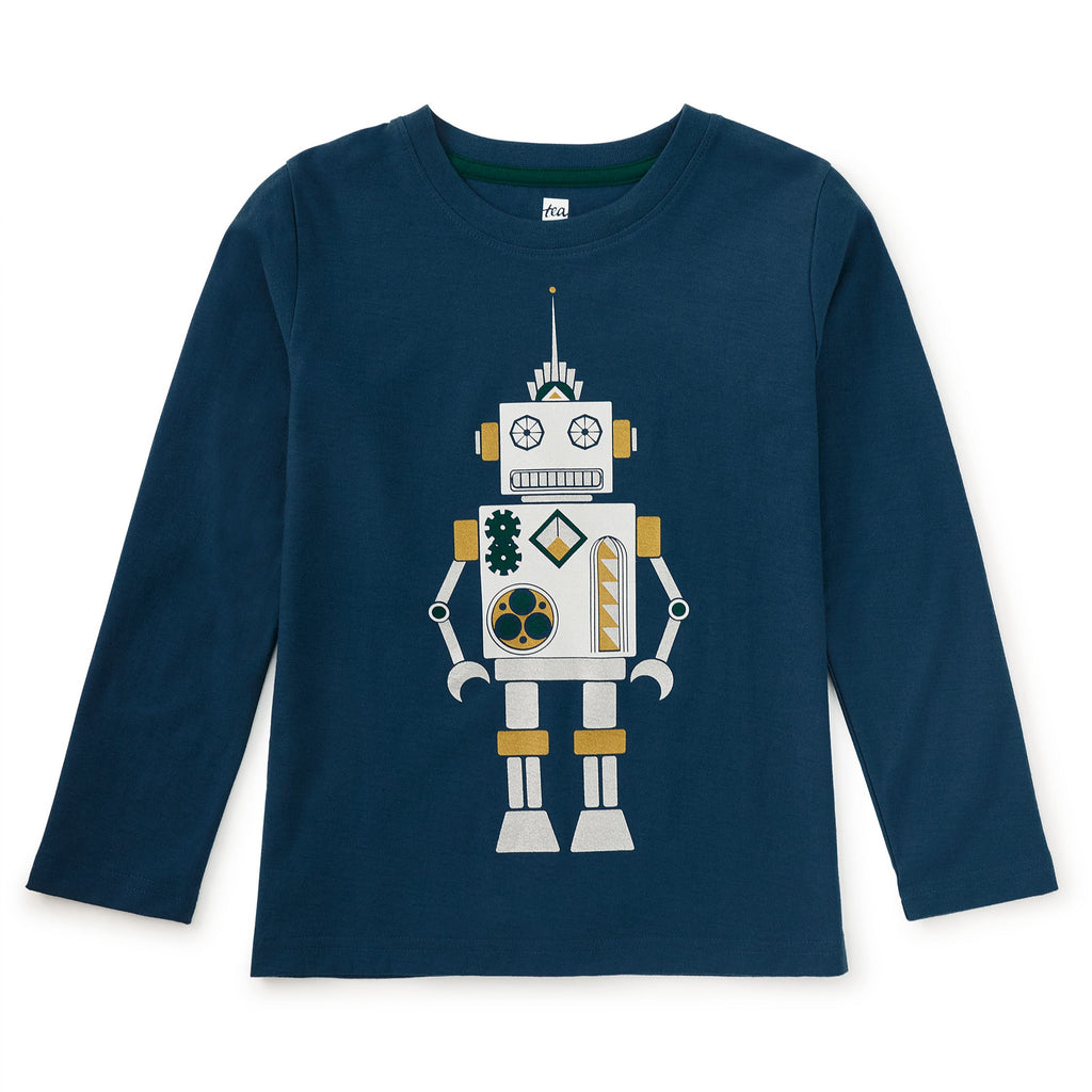 Metallic Robot LS Graphic Tee - Ink