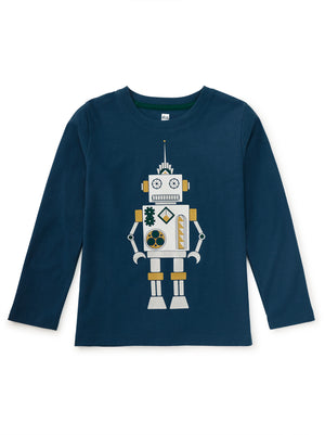 Metallic Robot LS Graphic Tee - Ink