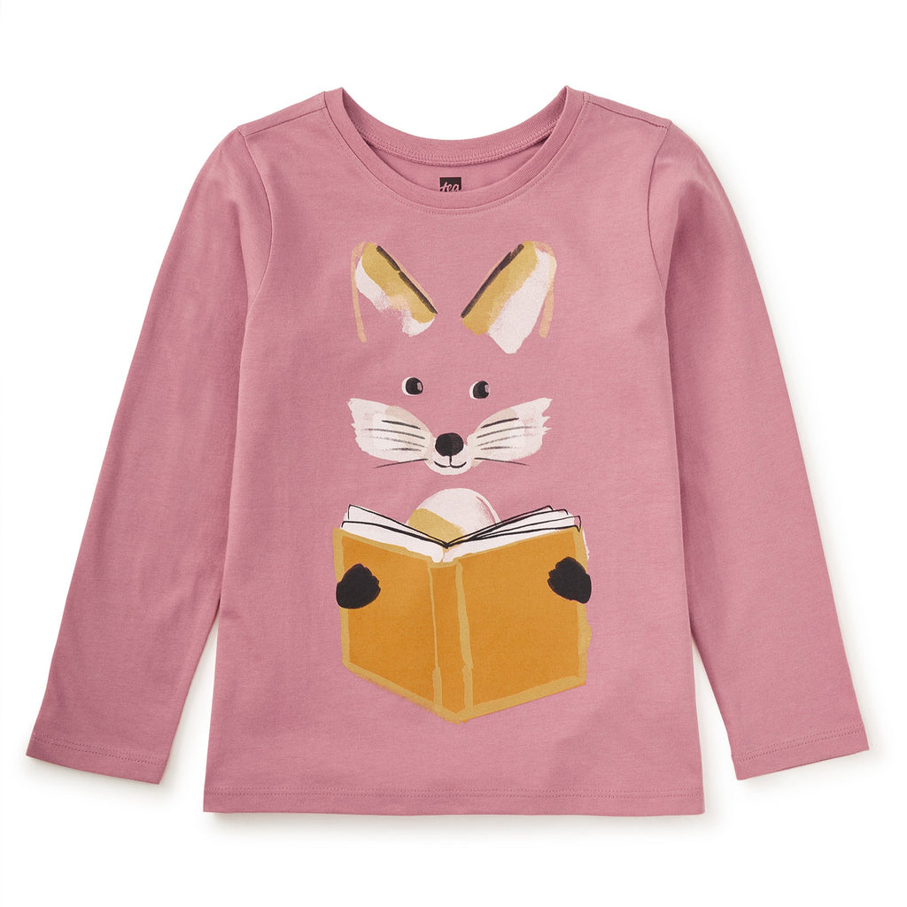Reading Fox Double Sided Tee - Antique Rose