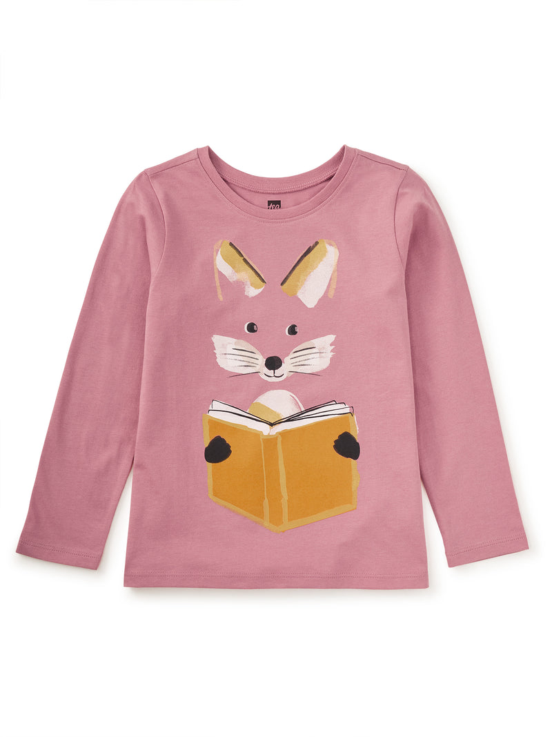 Reading Fox Double Sided Tee - Antique Rose