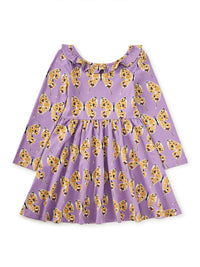 Ruffle Collar Ballet Dress - Dragon Swallowtail Butterflies
