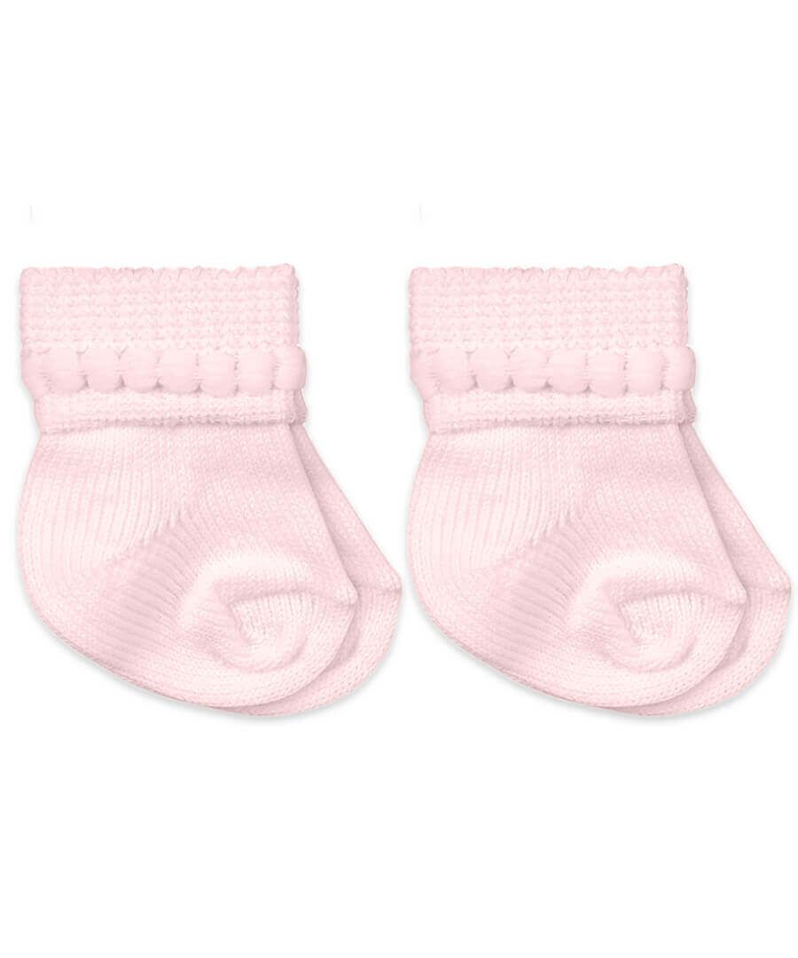 Newborn-Infant Non Kick-Off Bootie Socks - 2pk (3 Color Choices)