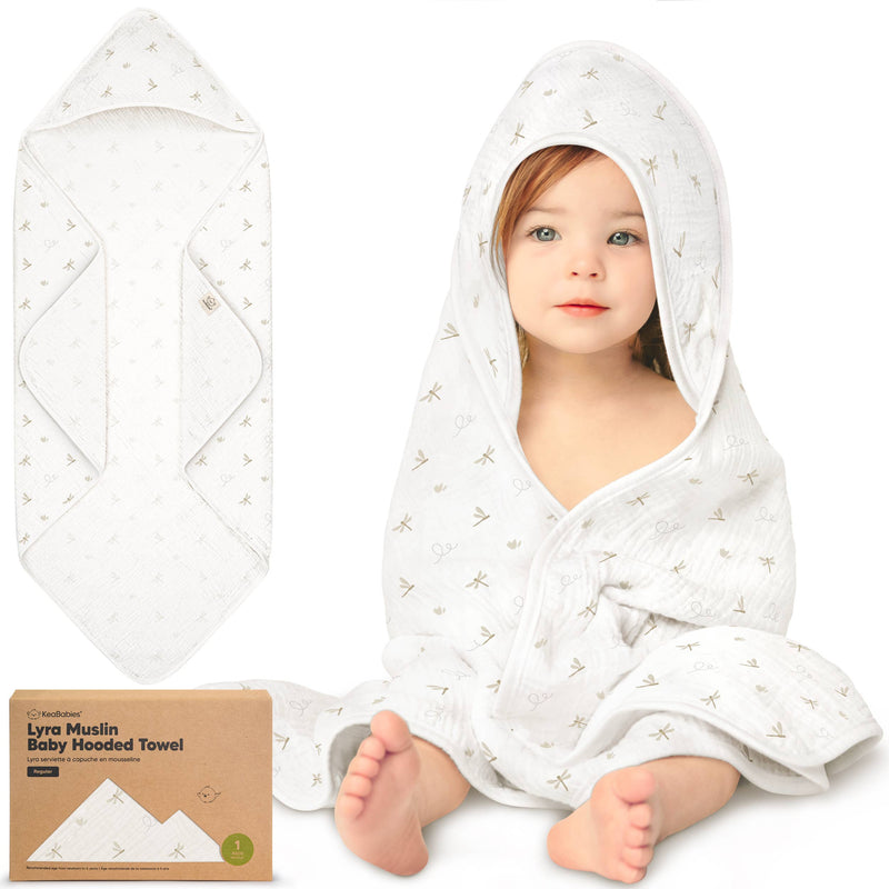 KeaBabies Lyra Muslin Hooded Towel - Meadow