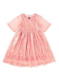 Cherry Blossom  - Layered Tulle & Foil Dress