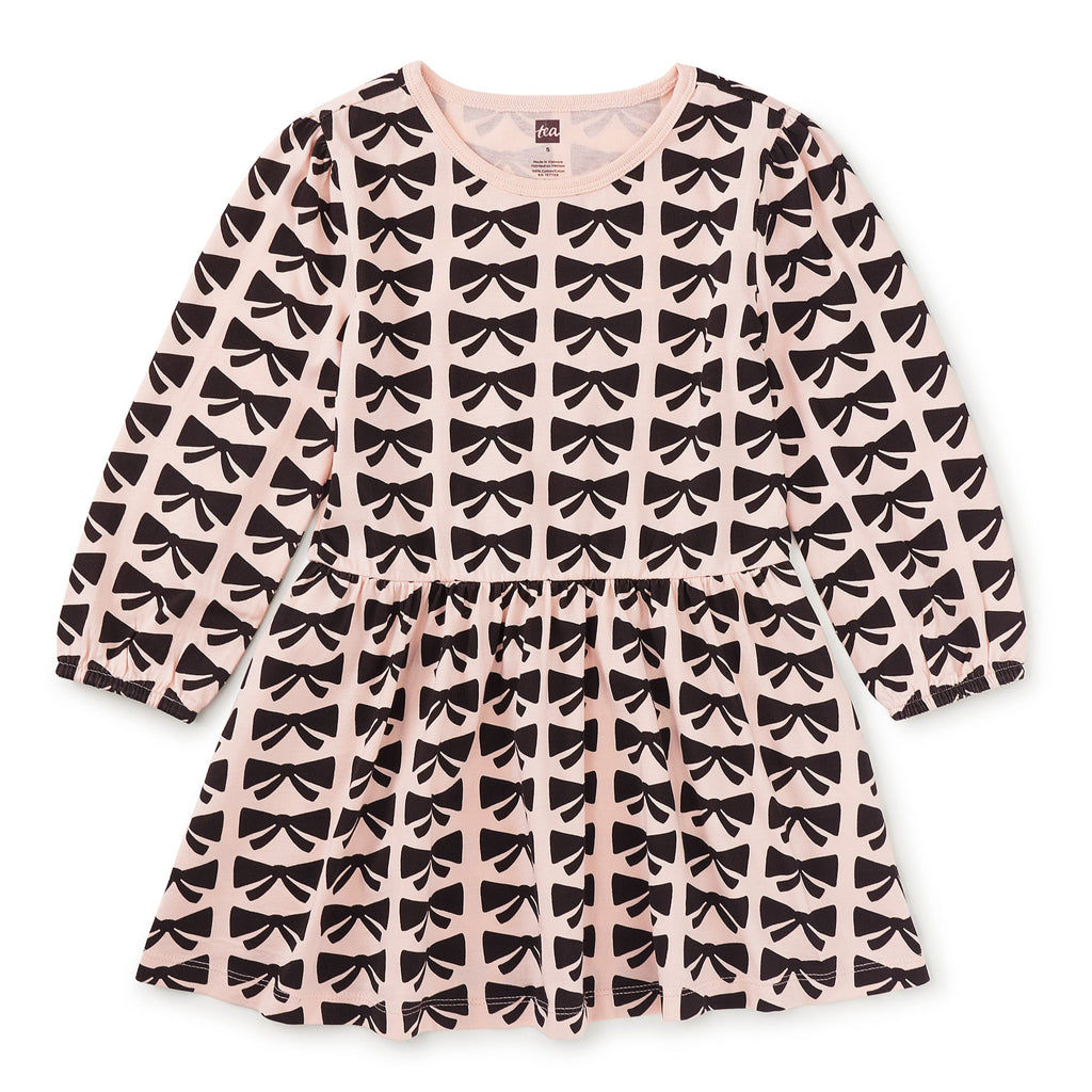 Blouson Sleeve Pocket Dress - Bows