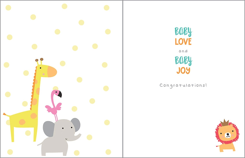 Baby Card - Baby Blocks and Animals