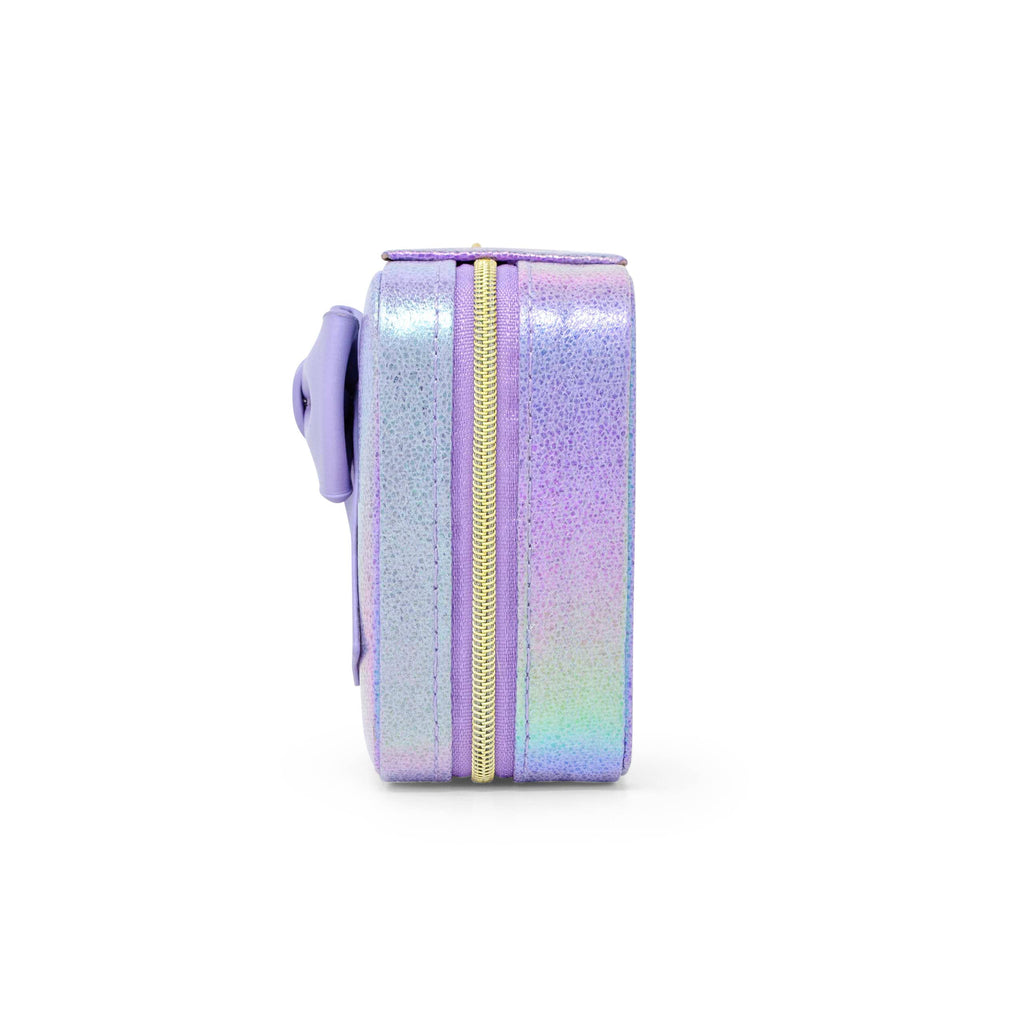 Shiny Jumbo Bow Jewelry Box - Purple