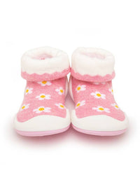 Komuello First Walker Baby Sock Shoes - Daisies