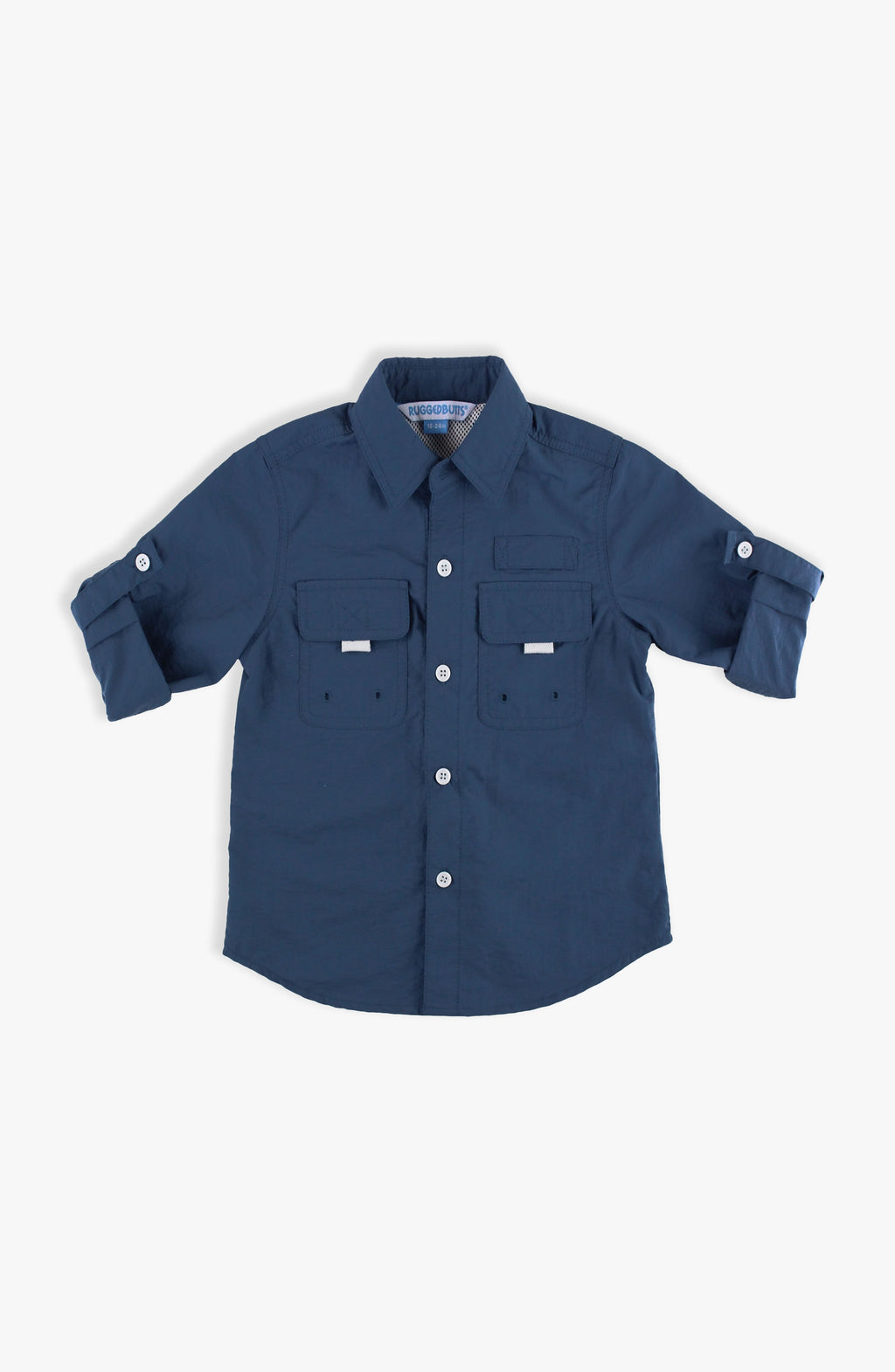 Navy Blue Sun Protective Button Down Shirt