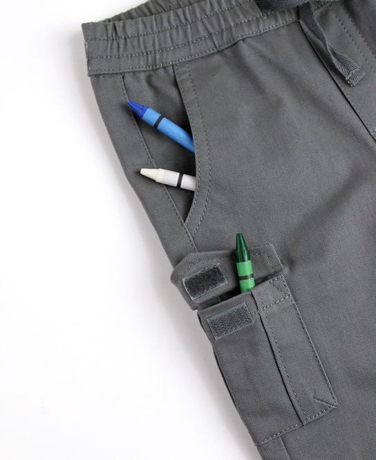 Slim Cargo Joggers | Smoke