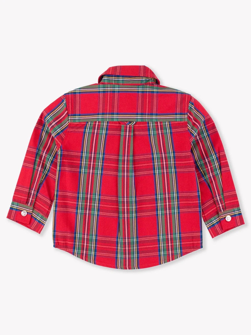 Tis the Season Plaid - Long Sleeve Button Down Shirt