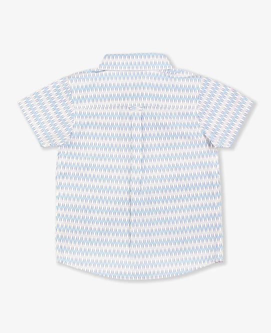 Riding the Waves Button Down Short Sleeve Shirt