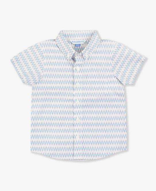 Riding the Waves Button Down Short Sleeve Shirt