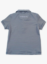 Navy Stripe Performance Polo Shirt
