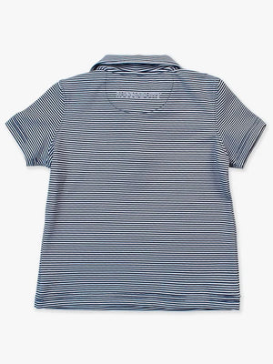 Navy Stripe Performance Polo Shirt