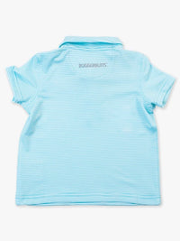 Bright Aqua Stripe Performance Polo Shirt