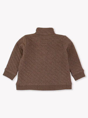 Heather Carafe Quilted Quarter Snap Sweatshirt