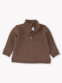 Heather Carafe Quilted Quarter Snap Sweatshirt