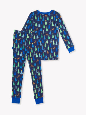 Merry Blue Pines - Long Sleeve Pajama Set