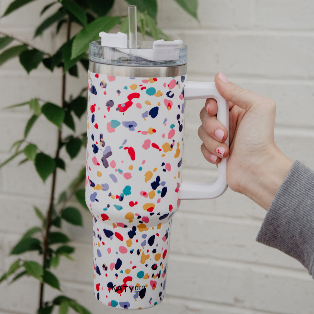 Tumbler Cup with Handle - Confetti